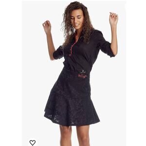 Desigual Women's Harina Skirt black w red  size small